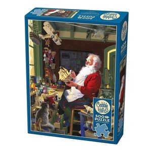 Cobble Hill Santa's Workshop Puzzle 500 Pieces jigsaw